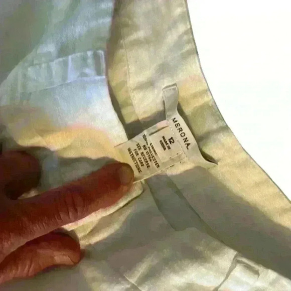 Merona White Wide Leg Pants Size 12 - Picture 4 of 6